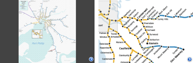 The Melbourne's Railway
map